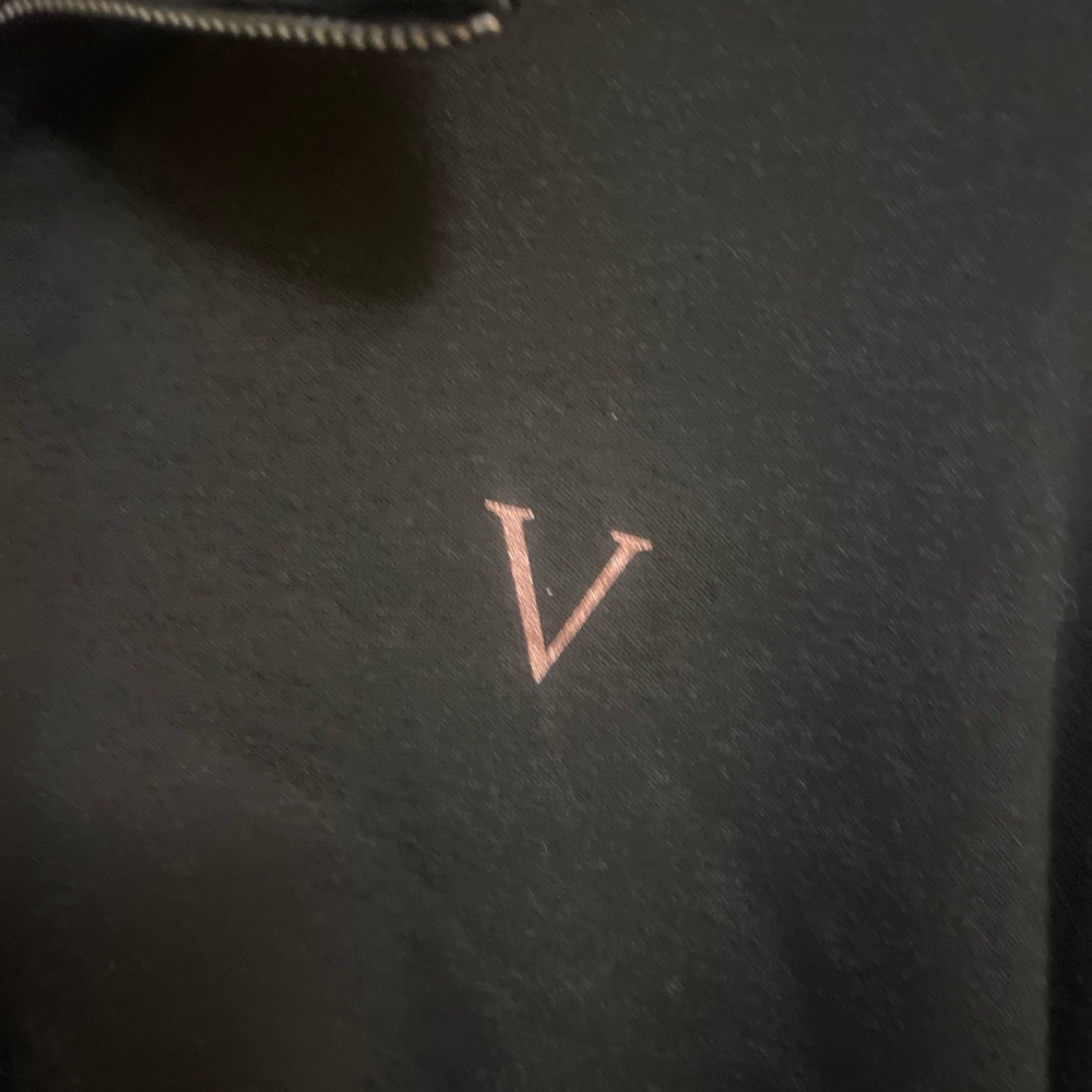 Victoria's Secret Black Quarter-Zip crop sweatshirt NWT - Picture 2 of 7
